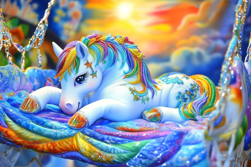 Colorful unicorn easy-piece puzzle for older adults