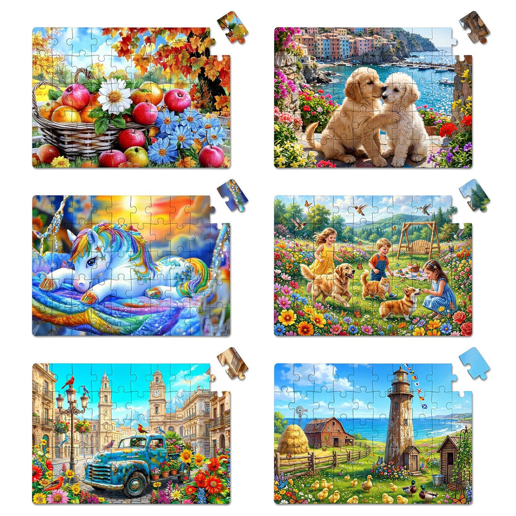 Six heartwarming 25-piece large puzzles for seniors